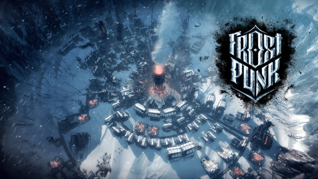 Frostpunk banner with logo and