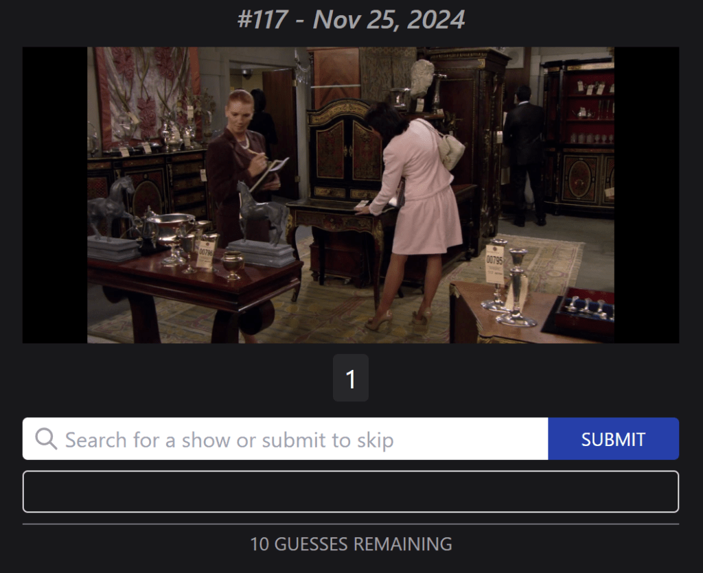 Screenshot of a game of Episode